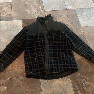 Men's Plaid Jacket - Black and Gray